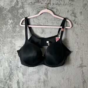 CACIQUE‎ Modern Collection Lightly Lined Balconette Bra 48C Cool Bliss Black New